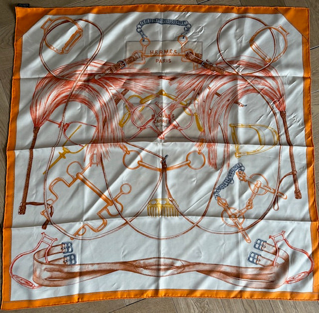 Zijden Carré 90 – Vintage Sjaal Hermes