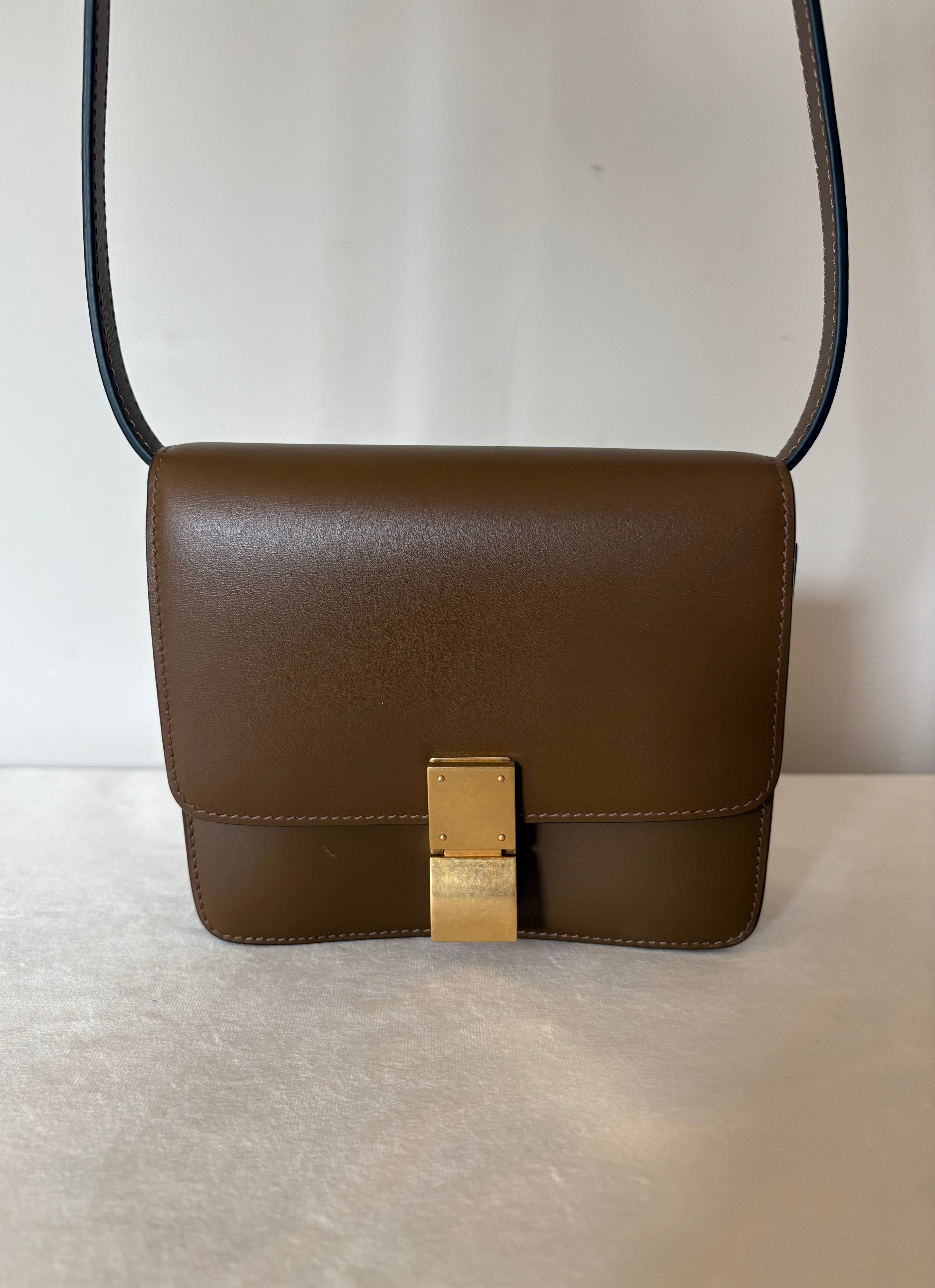 Celine Classic Box Small Leather Shoulder bag Brown