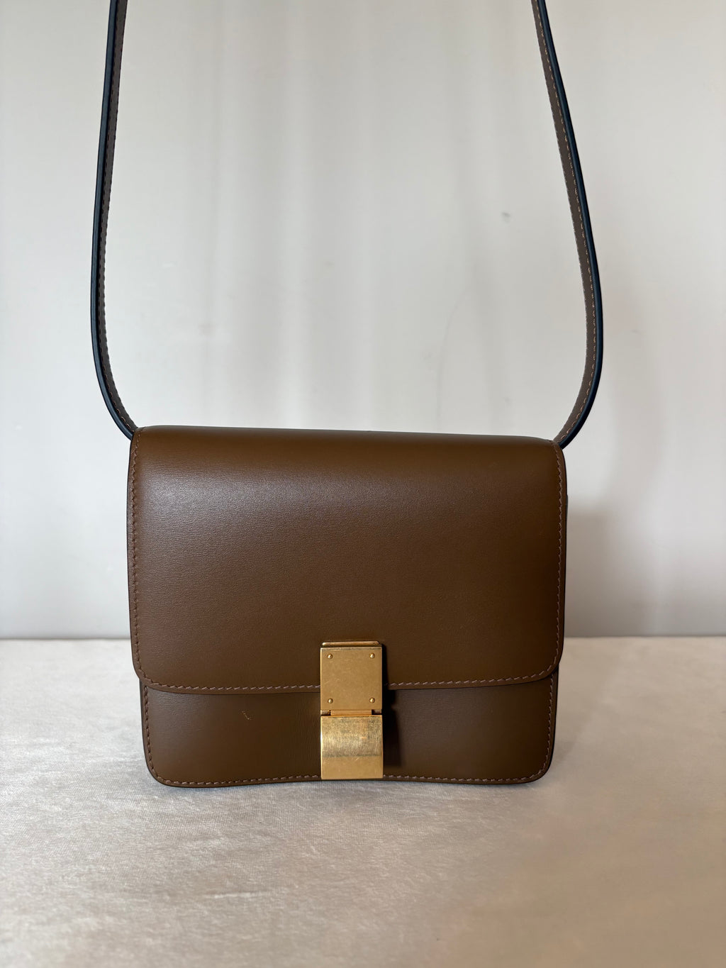 Celine Classic Box Small Leather Shoulder bag Brown