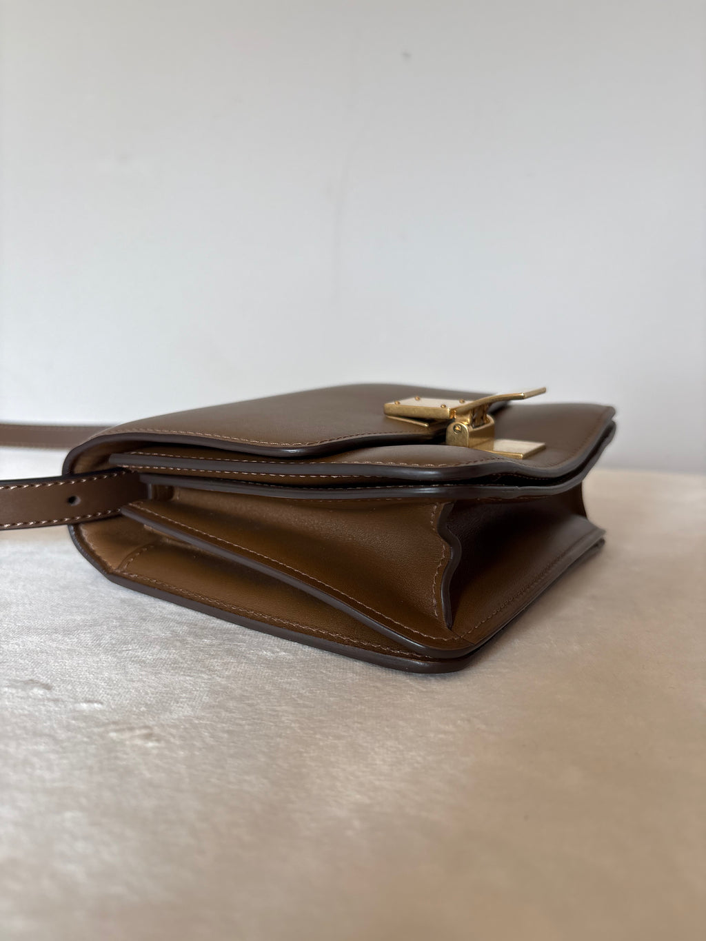 Celine Classic Box Small Leather Shoulder bag Brown