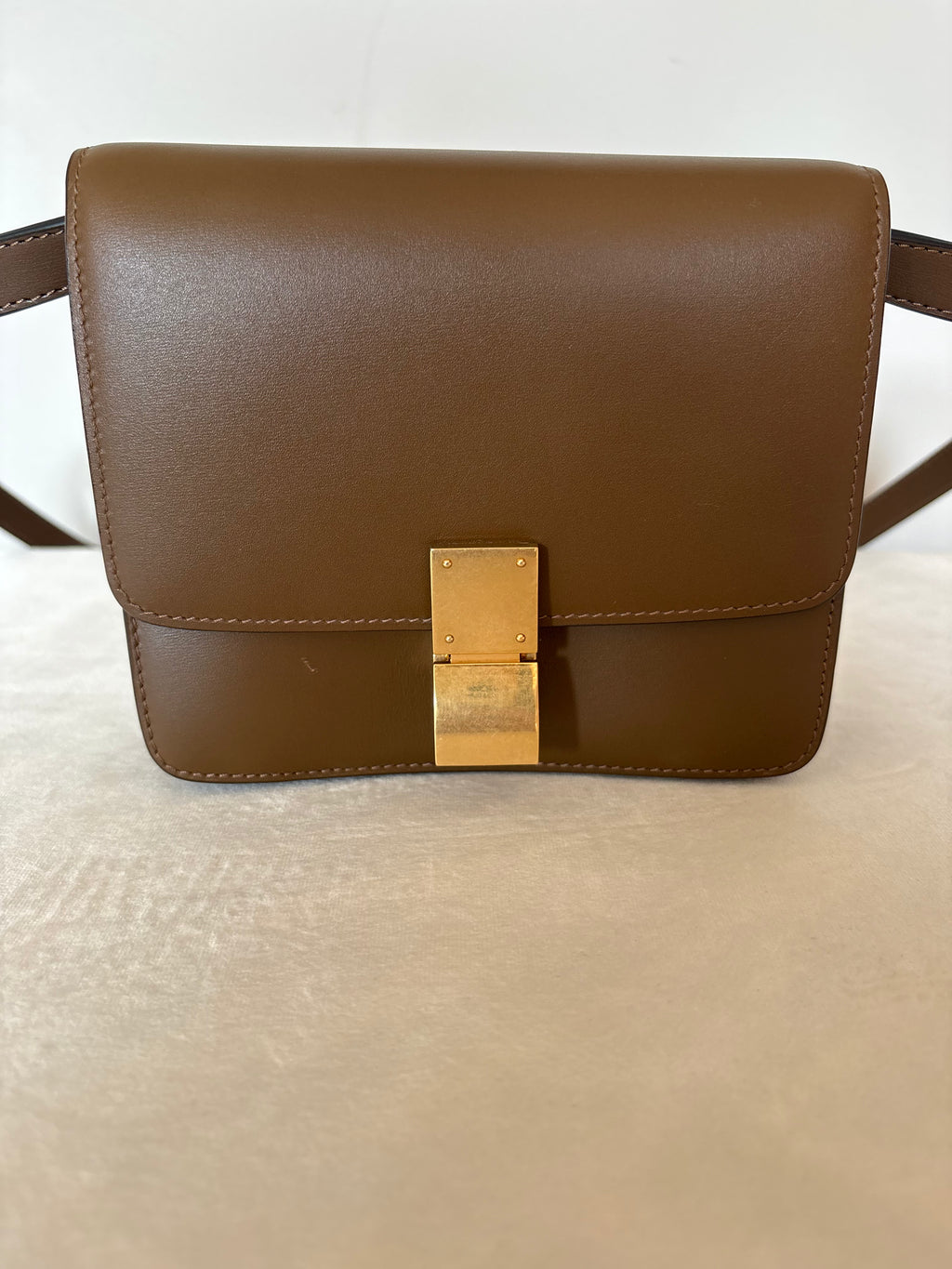Celine Classic Box Small Leather Shoulder bag Brown