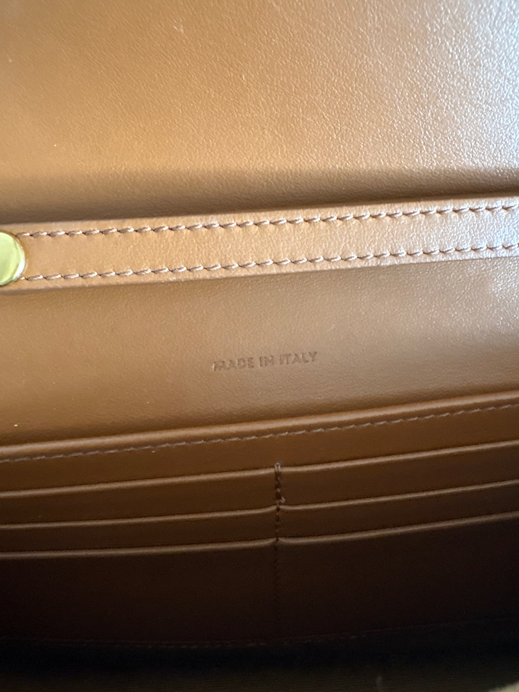 Celine Triomphe Margo PVC & leather Chain Wallet Brown