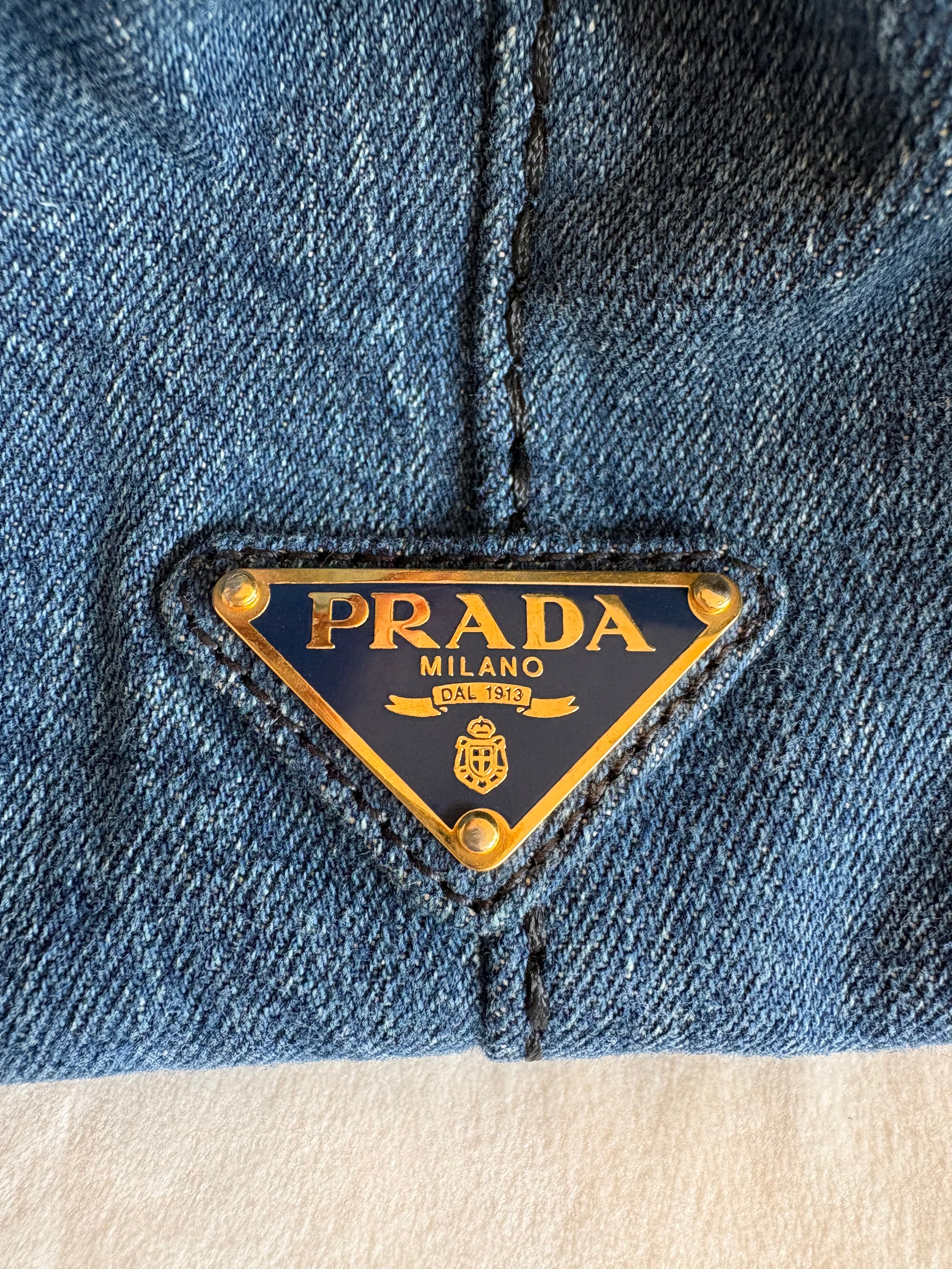 Prada Canapa denim bag