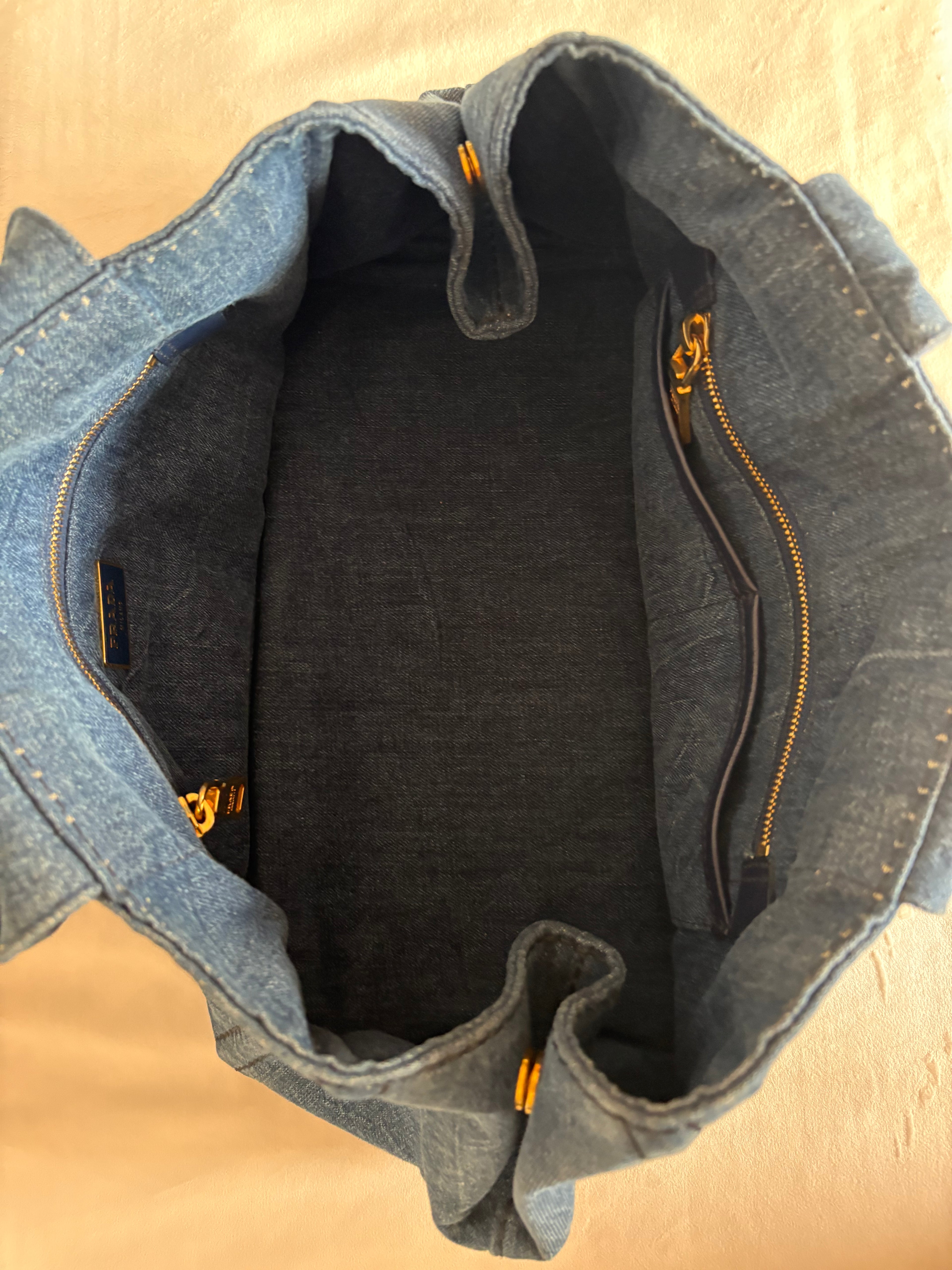 Prada Canapa denim bag