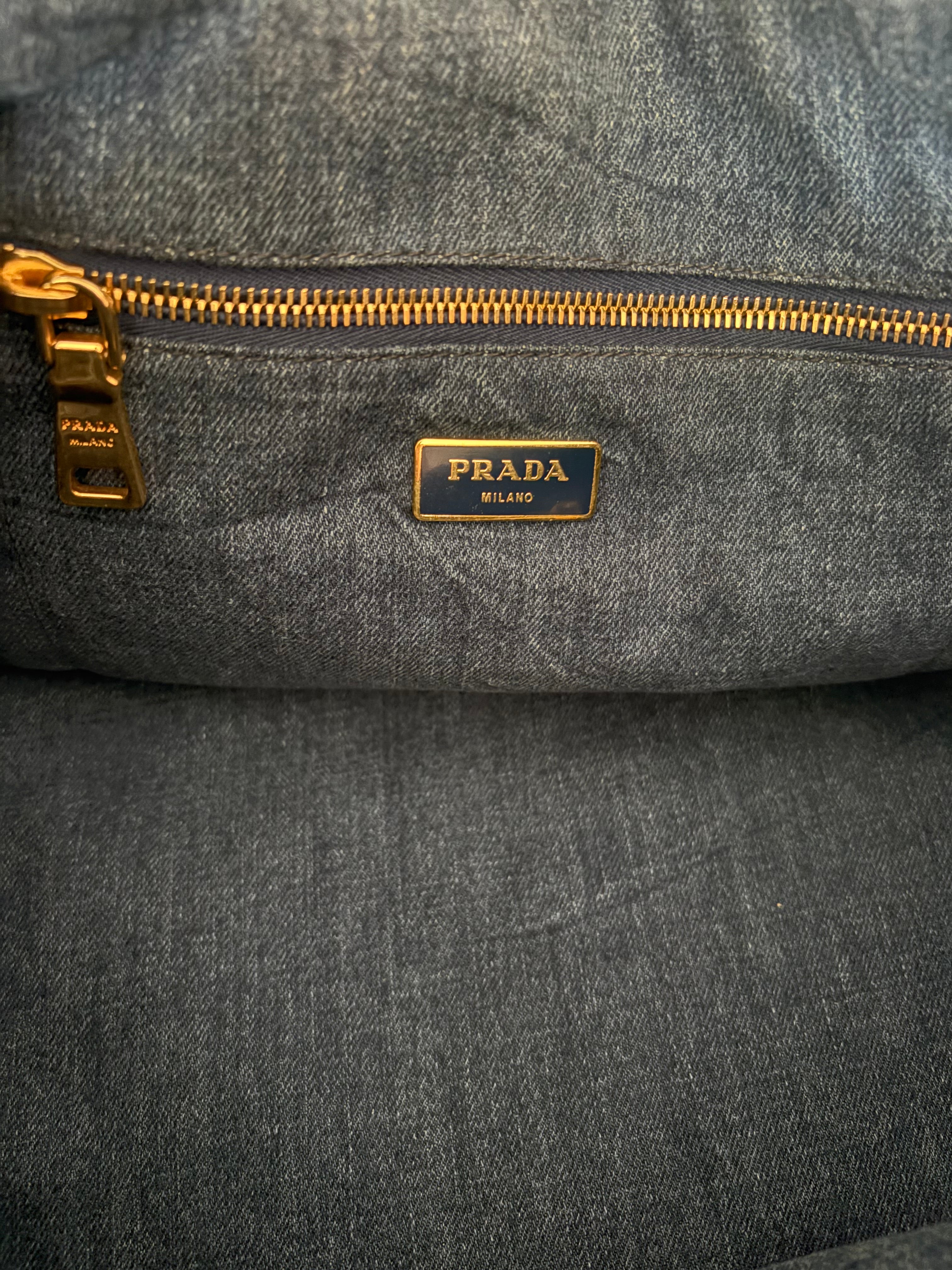 Prada Canapa denim bag