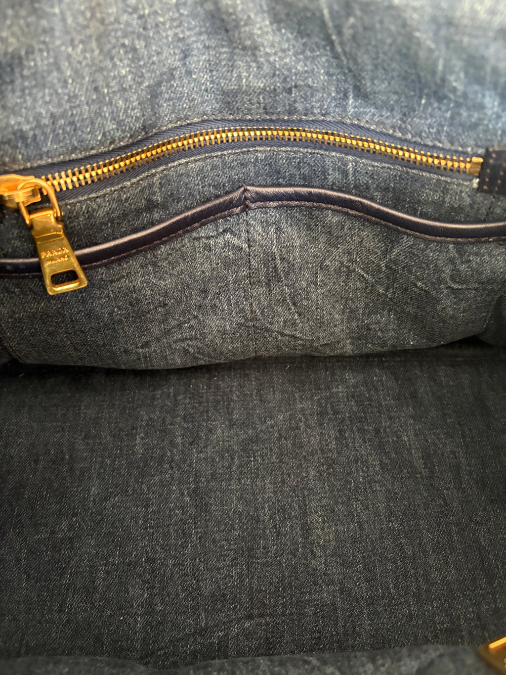 Prada Canapa denim bag