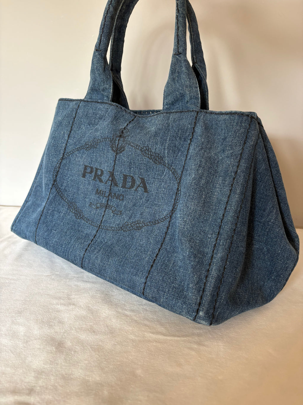 Prada Canapa denim bag