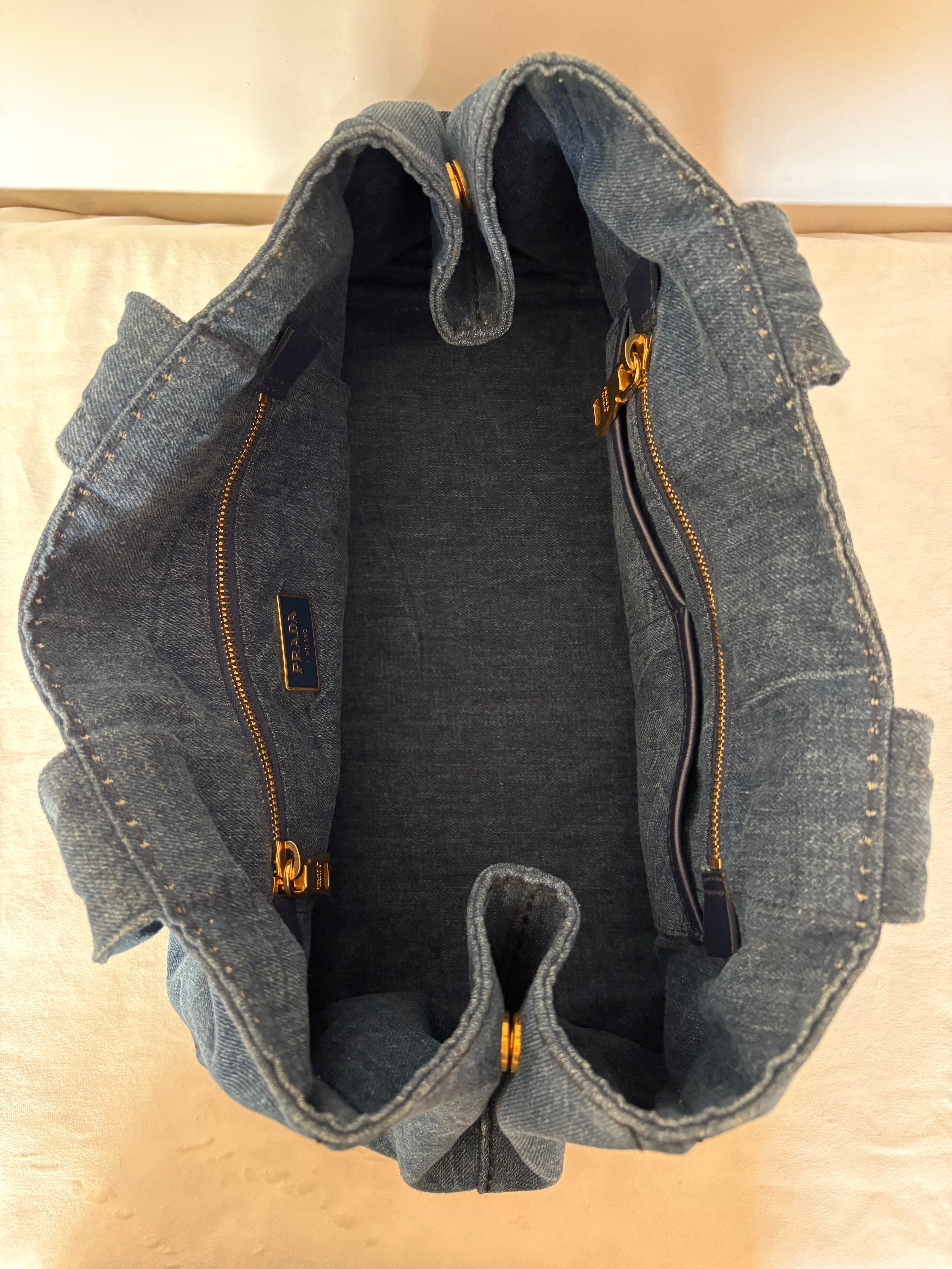 Prada Canapa denim bag