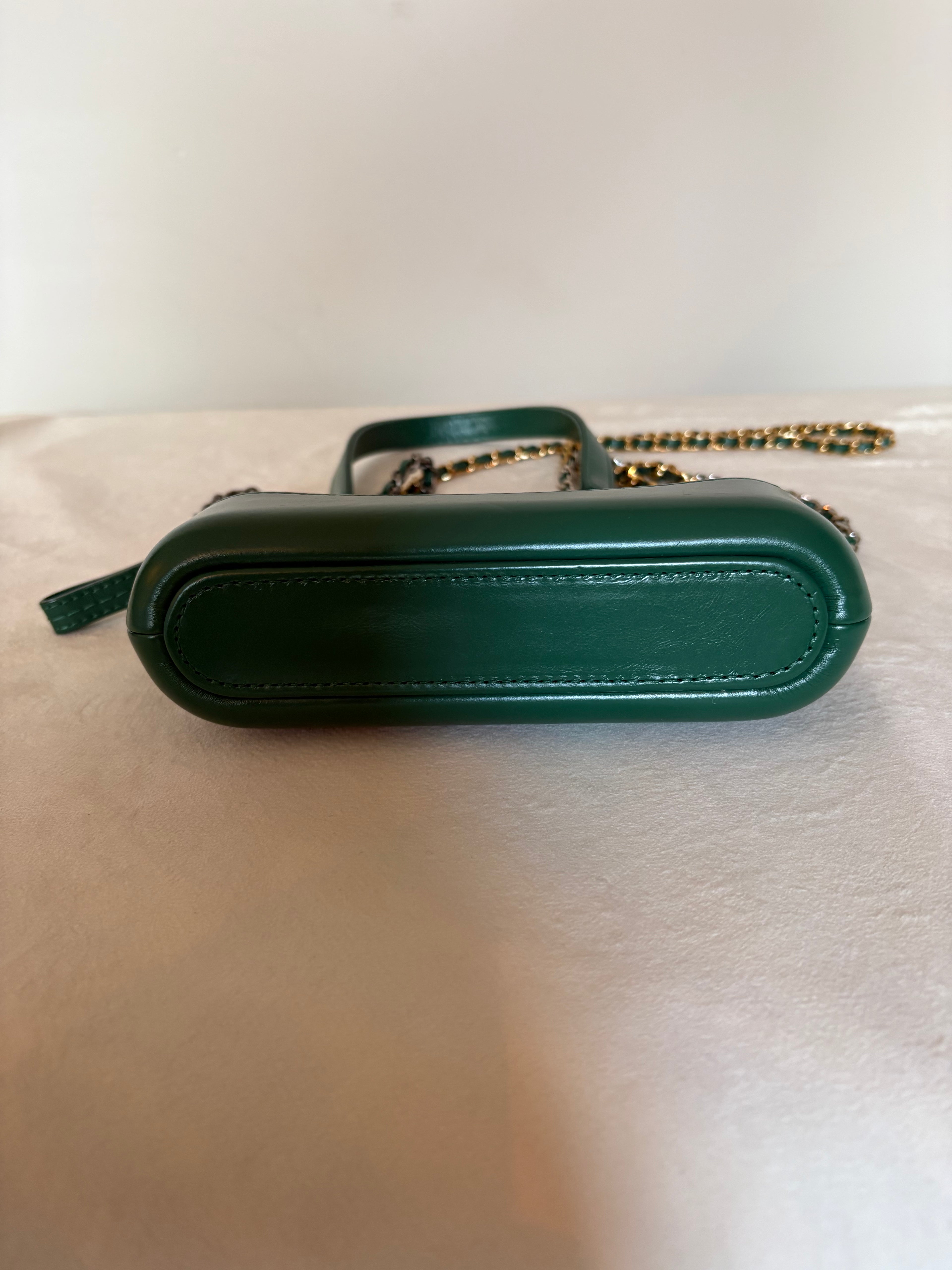 Chanel Matelassé Chain Shoulder Bag Green